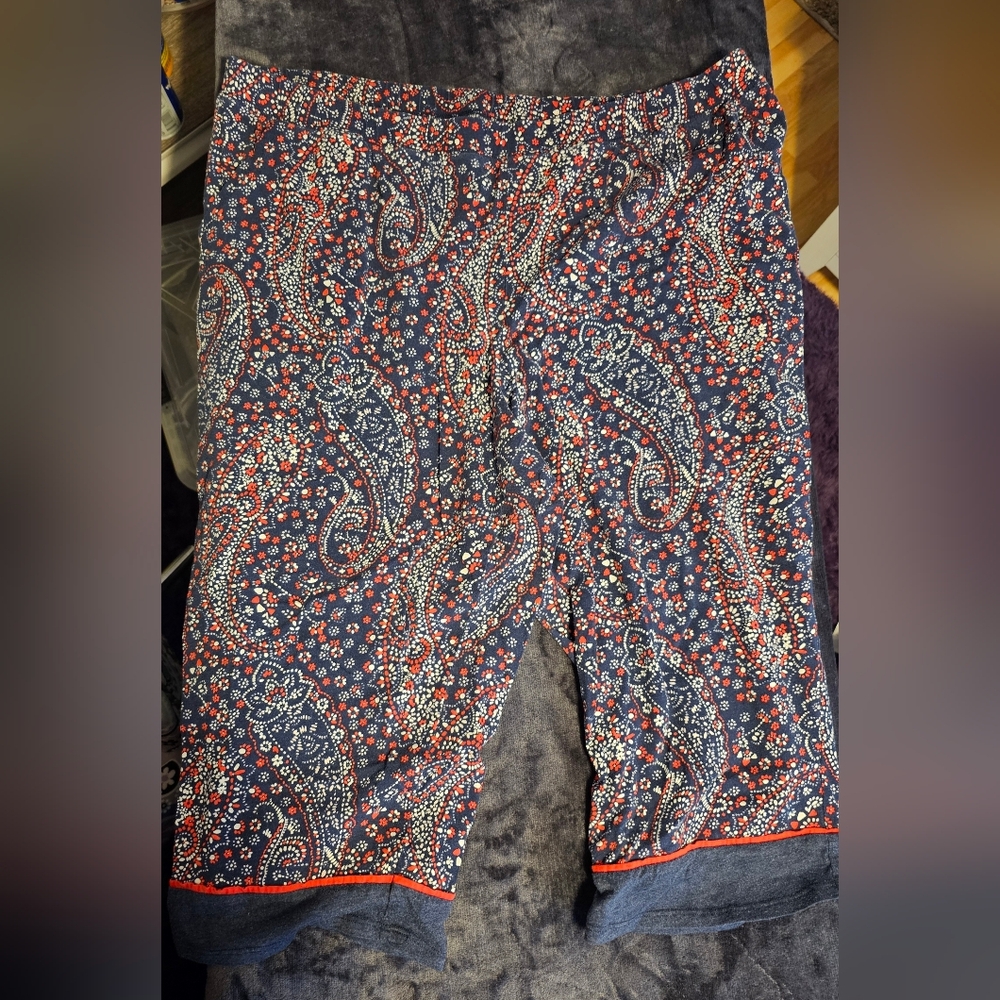Catherines Blue and Red Paisley Pajama Set - Picture 2 of 8